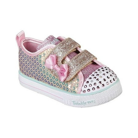 Skechers Kids Girls Shuffle LITE-Mini Mermaid Sneaker, Gold, (Best Shoes To Shuffle In)