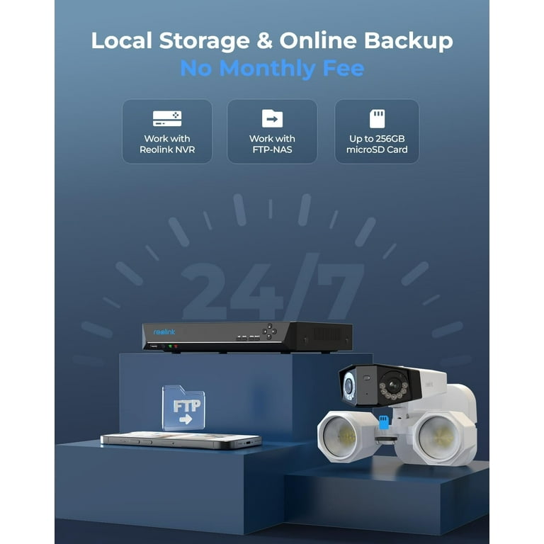 REOLINK Outdoor Home Surveillance Camera, 4K UHD PoE Floodlight