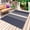 MidnightBlue Beige, variant on Beige Striped Outdoor Rug 5x8 Ft - Reversible Patio Rug Outdoor Camping Rugs, Midnight Blue Geometric Simple Retro Washable Indoor Outdoor Area Rugs, Non-Slip Outdoor Carpet Runner for Deck/Porch