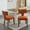 Orange, variant on Pawverly Mid-Century Modern Dining Chairs Set of 2, Linen Upholstered Accent Kitchen Chairs with Curved Backrest, Copper Nail Trim & Solid Wood Frame, Orange