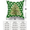 thumbnail image 6 of Green Christmas Pillow Covers 18x18 Inch Set of 2,Green Red Xmas Tree Colored Polka Dots Winter Themed Decorative Throw Pillow Cases Cushion Covers Farmhouse Sofa Couch Bed Decor, 6 of 6