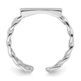 thumbnail image 2 of Sterling Silver Rhodium-plated Bar and Chain Link Adjustable Ring, 2 of 6