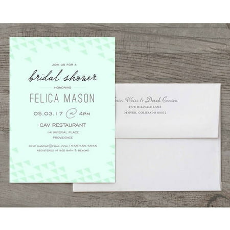 Print Pattern Deluxe Bridal Shower Invitation