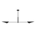 thumbnail image 2 of Hunter - Merian 2-light Matte Black, Extra Large Chandelier, Dimmable, Modern Style, Linear Shaped, for Bedrooms, Dining, Living Rooms - 48142, 2 of 10