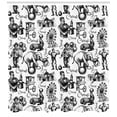 thumbnail image 3 of Ambesonne Modern Shower Curtain, Circus Magician Theme, 69"Wx70"L, Black and White, 3 of 3