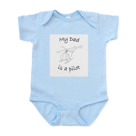 CafePress - My Dad Is A Pilot Helicopter Infant Bodysuit - Baby Light Bodysuit, Size Newborn - 24 Months