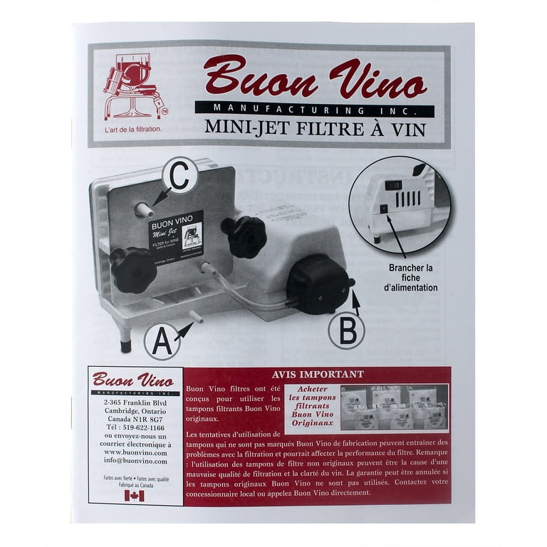 Amazon.com: Buon Vino Mini Jet Electric Wine Filter with