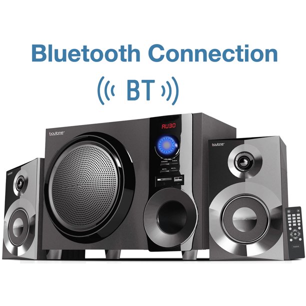 Boytone BT225FB Wireless Bluetooth Stereo Audio Speaker Bookshelf