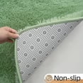 thumbnail image 2 of Softlife Stylish Soft Shaggy Velvet Carpet for Living Room/Bedroom, Fluffy Area Rugs,4'x5.9',Mustard Green, 2 of 7