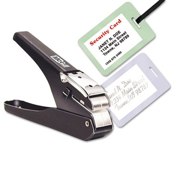 Advantus Corporation  Badge & Slot Punch- Black & Chrome