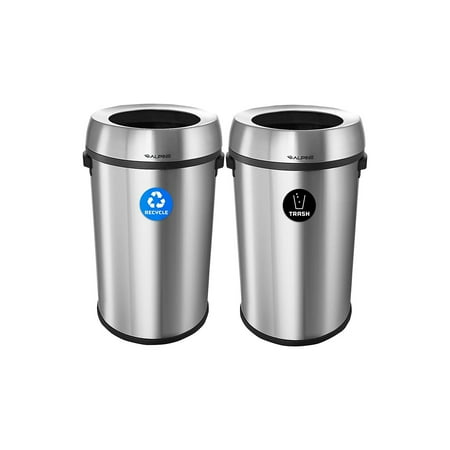 

Alpine Dual-Stream Recycling/Trash Station 34-Gallon Stainless Steel (ALP470-65L-R-T)