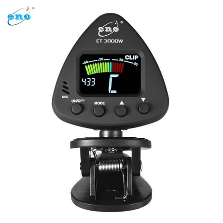 eno ET 3000W Wind Instruments Tuner Supports Mic & Clip-on Tuning Modes for Saxophone Clarinet Trumpet (Best Trumpet Tuner App)