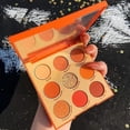 thumbnail image 1 of Paleta de sombras de ojos HUOGUO, 9 colores, coco, melocotón brillante, mate, 1 of 5