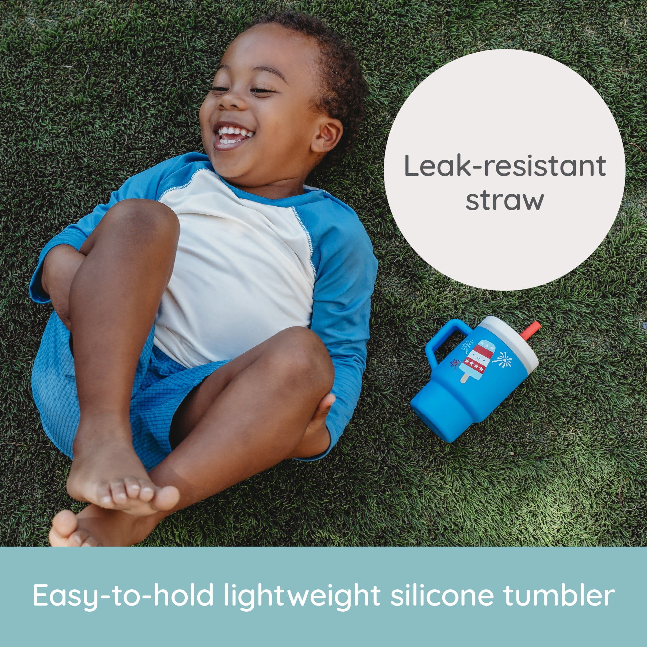 My 1st Tumbler Toddler Training Cup with Straw, 9oz Sippy Cup with Easy-Grip Handles, Spill-Resistant, Limited Summer Edition Popsicle