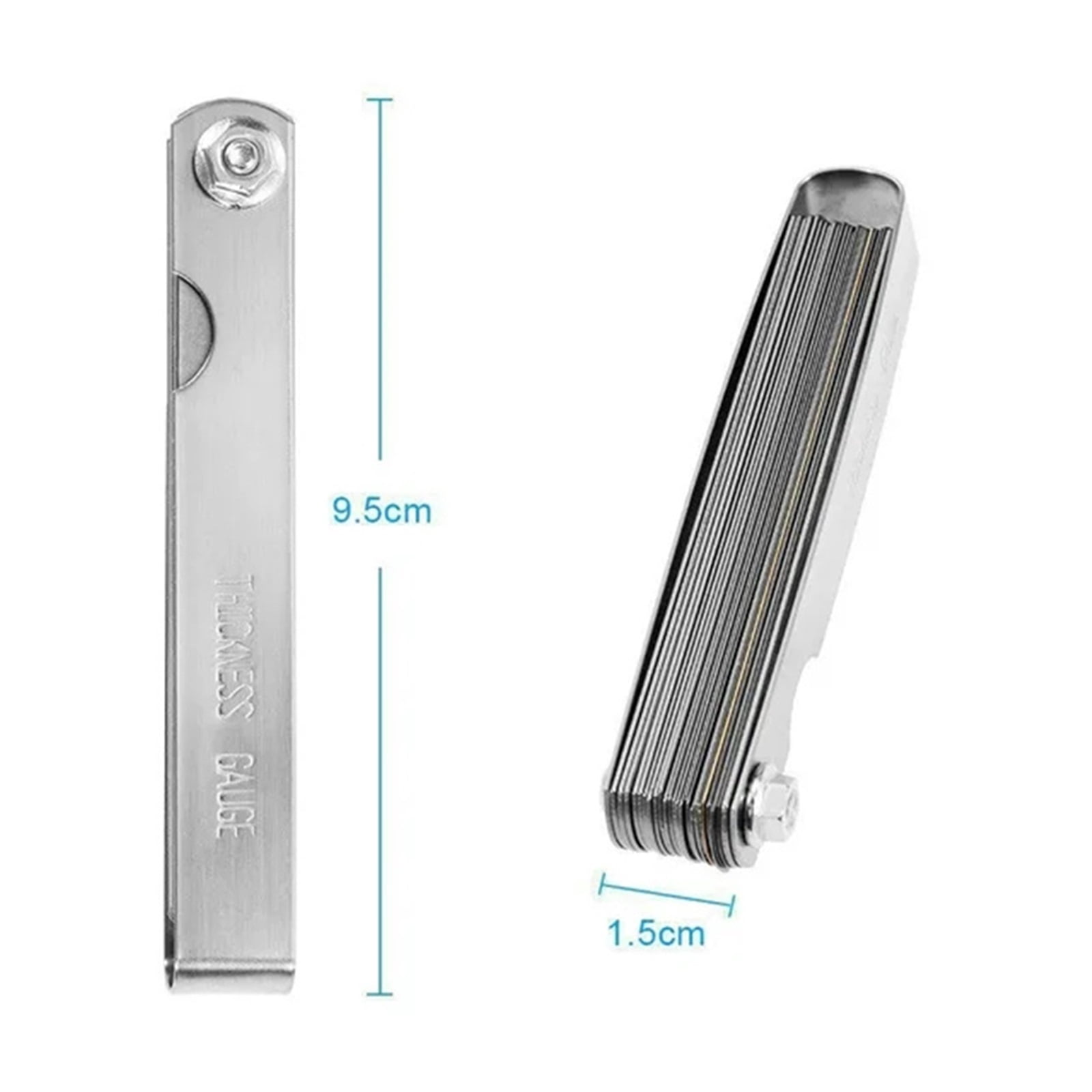 32 Blades Alloy Range Finder Feeler Gauge Valve Teaching Feeler Gauge 0.04-0.88 Mm Gap Copper Sheet Measuring Tool ,Easy to Use