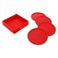 thumbnail image 4 of Blesiya 4 posavasos redondos de silicona para tazas, portavasos, mantel individual para vajilla rojo, 4 of 8
