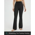 thumbnail image 2 of BALEAF Womens Flare Yoga Pants with Pockets Drawstring Flared Leggings Tummy Control High Waist Bell Bottom Black 2XL, 2 of 7