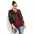 thumbnail image 1 of City Chic Women's Plus Size Longline Cross Sweater, 1 of 6