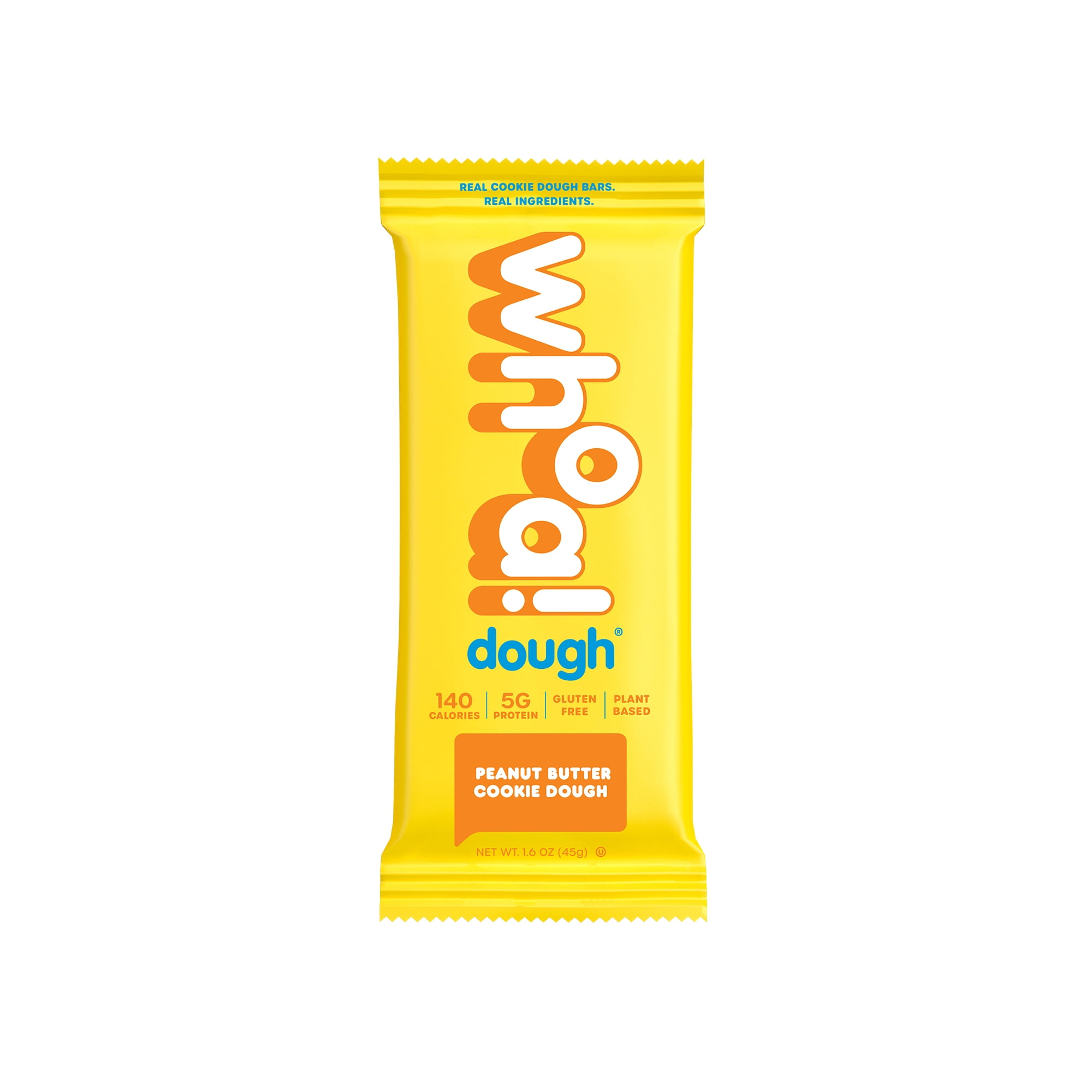 WHOA DOUGH Edible Cookie Dough Bars Peanut Butter 10 Bars, Plant Based, Gluten Free, Vegan, Non GMO, Healthy Alternative, Real Ingredients, Healthy Snacks For Kids And Adults