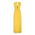 thumbnail image 5 of IROINNID Women's Summer New Large V-neck Dress Large Swing Dress A-Line Solid Color Dress, 5 of 8