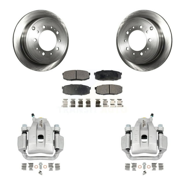 Transit Auto Rear Disc Brake Caliper Rotors and Ceramic Pads Kit for Car Toyota Tundra Sequoia KC8-100100T