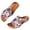 Beige, variant on Women's Wedge Slide Sandals, Retro American Flag Open Toe Platform Slippers for Summer 4th of July