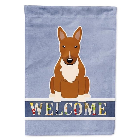 Bull Terrier Red Welcome Garden Flag