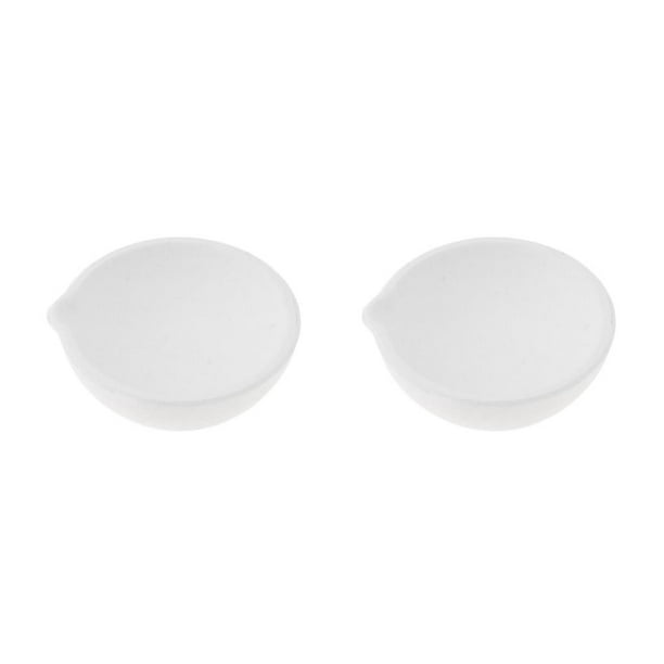 Eigraketly Copa de olla de de crisol de fusión de sílice de cuarzo para oro plata 500g 7.5x2.7 cm 2piezas