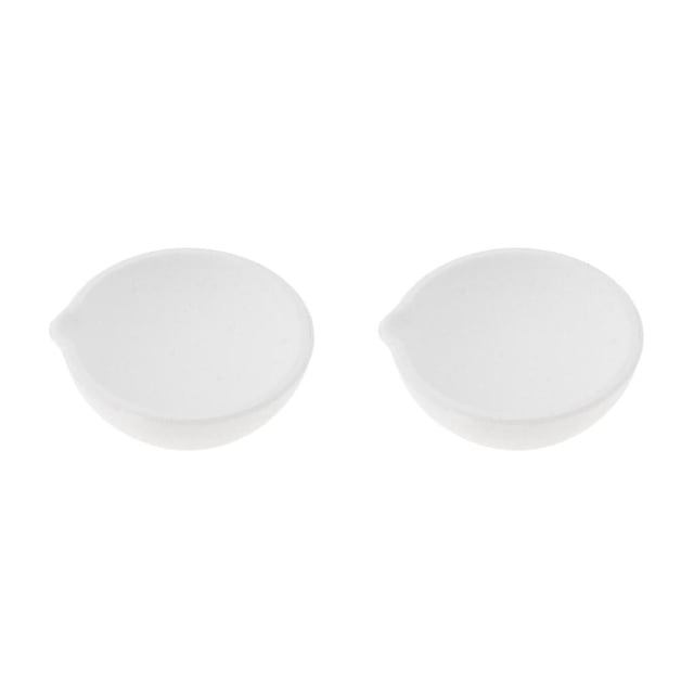 Riwesomey Taza de de crisol de fusión de sílice de cuarzo para oro y plata preciosos 500g 7.5x2.7 cm 2piezas