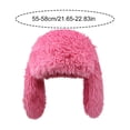 thumbnail image 3 of Yungyresw Womens Plush Trapper Hat Solid Color Y2K Cute Warming Hat Fall Winter Outdoor Skiing Comfortable Soft Warm Cap Black, 3 of 3