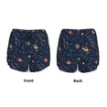 thumbnail image 3 of Salouo Cartoon Space Planets Print Women's 2 in 1 Running Shorts Double-Layer Shorts Athletic Workout Gym Yoga Shorts Running Shorts for Women-Large, 3 of 7