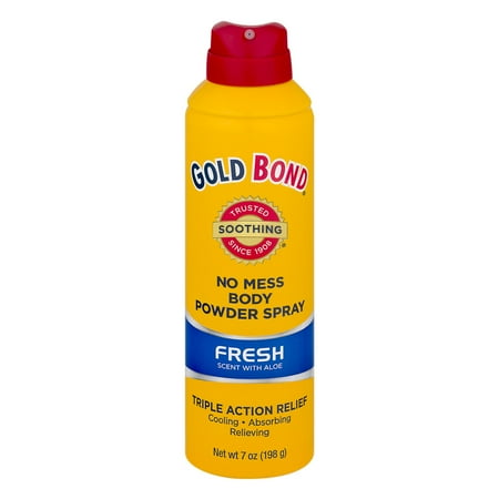 Gold Bond No Mess Body Powder Spray, Fresh Scent, 7oz