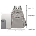 thumbnail image 6 of Stylago Women Casual Backpack Side Pockets Zipper School Bags College Students Lightweight Travel Shopping Laptop Daypack Brown, 6 of 6