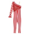 thumbnail image 4 of iiniim Women Christmas Candy Cane Jumpsuits One Shoulder Striped Sequins Unitards Xmas Party Costume Red XXL, 4 of 7