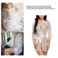 thumbnail image 4 of Traje de camisón con parte delantera abierta de encaje lencería de mujer Ropa de dormir con parte delantera abierta Mangas medias elegantes Perspectiva transpirable Poliuretano ANGGREK Otros, 4 of 7