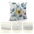 thumbnail image 4 of Creowell Watercolor Blue Yellow Flowers Pillowcases Seamless Pattern Pillow Case Decorative Throw Pillow Cover for Home Sofa Office  White, 4 of 5