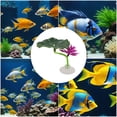 thumbnail image 5 of Clearance! Zguuel Fish Tank Decoration Artificial Aquarium Plants Resting Leaves 4 Realistic Aquarium Leaves 5.12 Inches Rest Bed Tank Sleeping Hiding For Breeding Playing Aquarium, 5 of 5