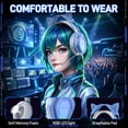 thumbnail image 2 of Wantek V10 Cat Ear Style Gaming Headset with comfortable fit and vibrant RGB lighting, Hi-Fi Sound - Blue, 2 of 6