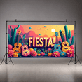thumbnail image 5 of LUUFILx Fiesta Party Banner Vibrant Mexican Cactus Floral Event Background Festive Backdrop Decor Colorful Celebration Decorations Photography Props, 5 of 8
