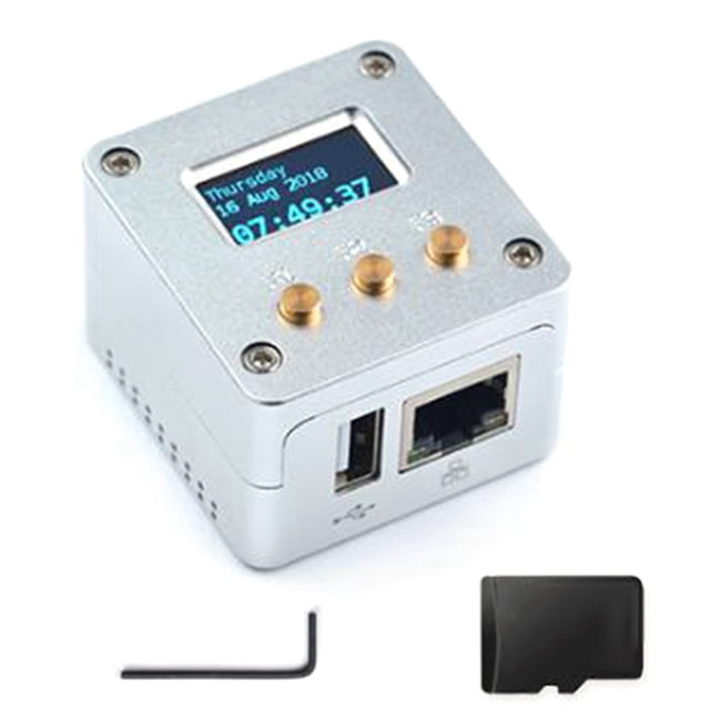 NanoPi NEO + Pantalla OLED + Kit de Carcasa de Metal Placa de Desarrollo H3 de CóDigo Abierto 512 MB DDR3 RAM Openwrt Armbian