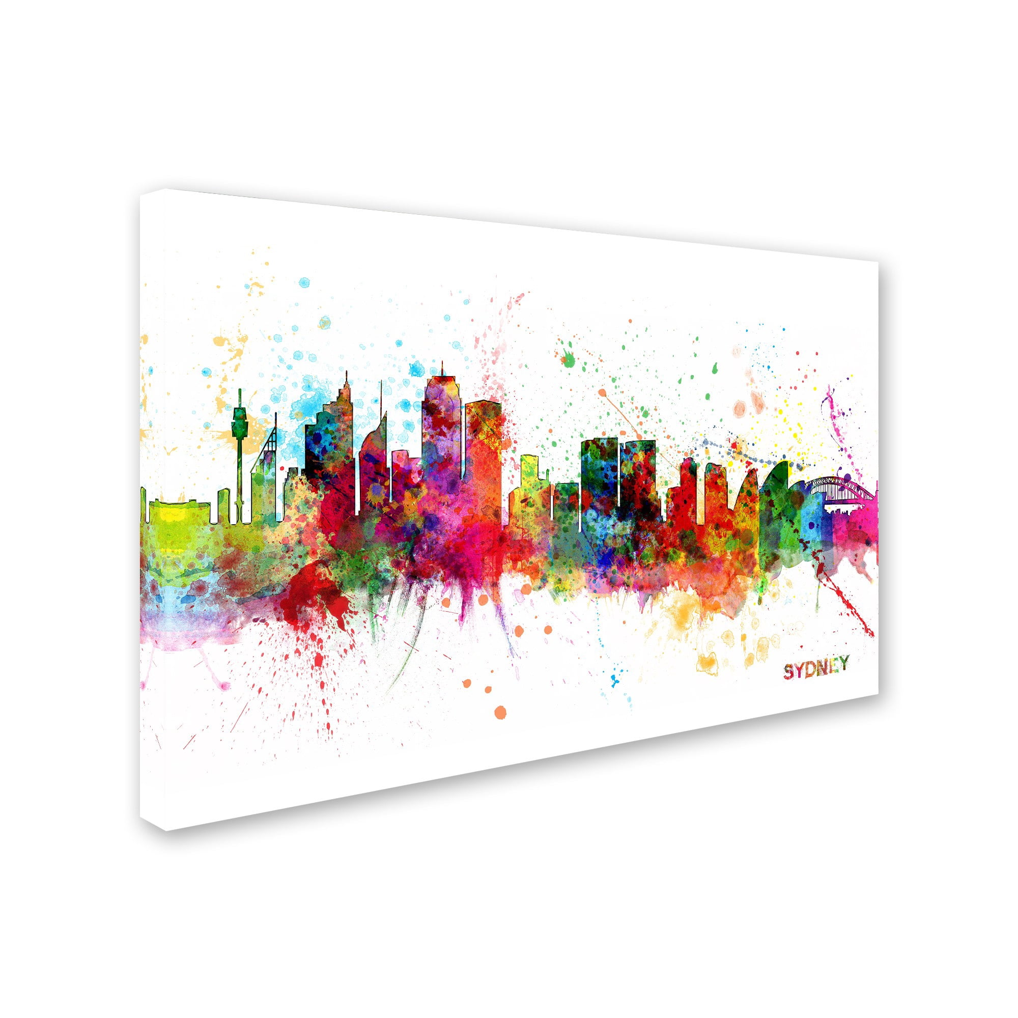 Trademark Fine Art "Sydney Australia Skyline II" Canvas Art by Michael Tompsett