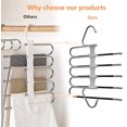 thumbnail image 2 of Pants Hangers 4 Pack Space Saving S-Type Stainless Steel Clothes Pants Hangers,Anti-Slip Design,Clothes Closet Storage Organizer for Pants Jeans Trousers Skirts Scarf, 2 of 8