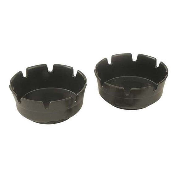 Crestware Ash Tray, Melamine Black, PK12 MEL263B