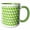 Green/White, variant on 3drose, Rhombus Repeating Pattern in Lime Green Gray and White, 11oz Mug