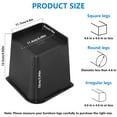 thumbnail image 3 of Syenll Bed Risers 4 inch, 4 pack Adjustable Bed Furniture Risers, Heavy Duty Bed Lifts Risers Suitable for Sofa, Table, Chair and College Dorms, Black, 3 of 8