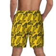 thumbnail image 4 of Uemuo yellow Corn Pattern Mens Swim Trunks Quick Dry Board Shorts with Mesh Lining, Stretch Beach Shorts Quick Dry No-Chafing Board Shorts-Small, 4 of 9
