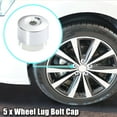 thumbnail image 3 of Unique Bargains 5pcs Plastic Wheel Lug Nuts Bolt Cap Cover for Volkswagen Touareg 2004-2016 7L6601173A, 3 of 6