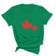 thumbnail image 3 of Fiudx Ofertas Del Día Camiseta Básica de Verano de Manga Corta Informal para Mujer, Blusa con Estampado de Hoja de Arce Del Día de Canadá, Camiseta con Cuello Redondo, 3 of 3