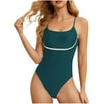 thumbnail image 2 of Amkhujs Women's 1 Piece Swimsuit Spaghetti Strap Bathing Suits for Teens Swim Suit Swimwear, S, 2 of 4