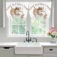 thumbnail image 4 of Beige Farm Animals Balloon Curtains for Living Room/French Door, Cow Farmhouse Tie Up Curtains 63 Inch Length Energy Saving Kitchen Curtains Shades for Windows 42"x63", 4 of 8